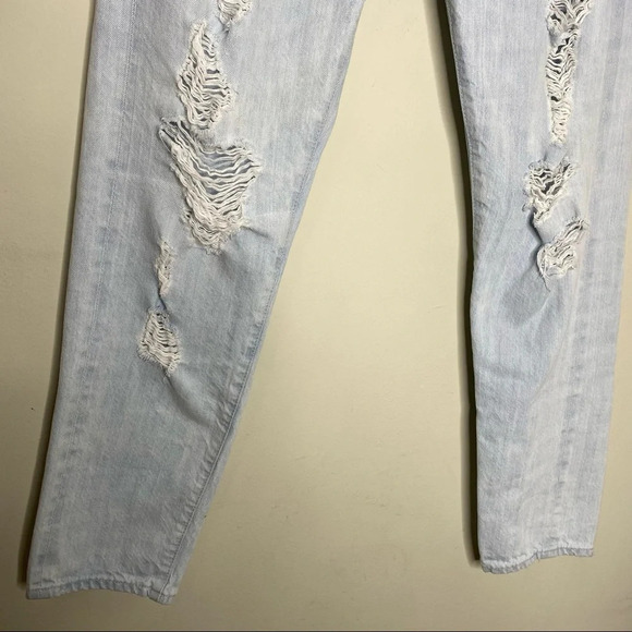 AG Adriano Goldschmied Light Wash Distressed The Nikki Crop Relaxed Jean Size 26 - Picture 7 of 11